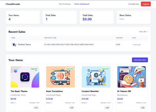 CloudArcade Store